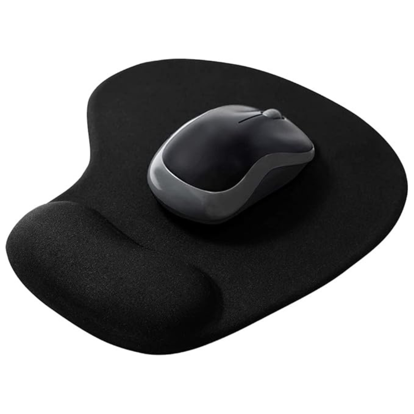 Ergonomic Mouse Pad with Wrist Support | Non-Slip | Soft Cushion | Black color mouse pad - Image 2