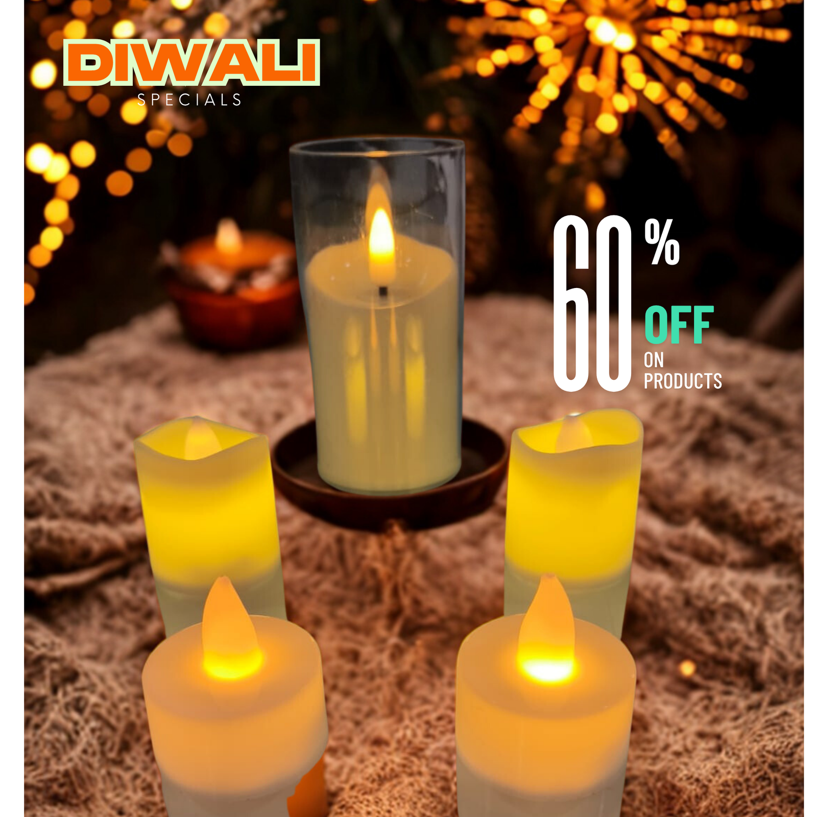 Candle Lamp Flameless and Smokeless Decorative Candles Transparent Acrylic Led Tea Light Candle for Christmas, Festival,Candles (pack of 5)
